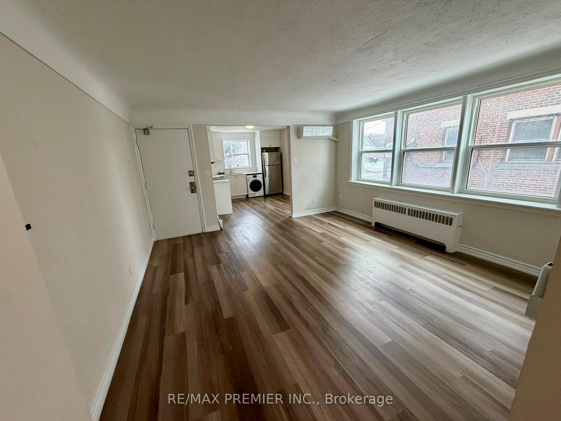 Bright living room in a recently leased apartment